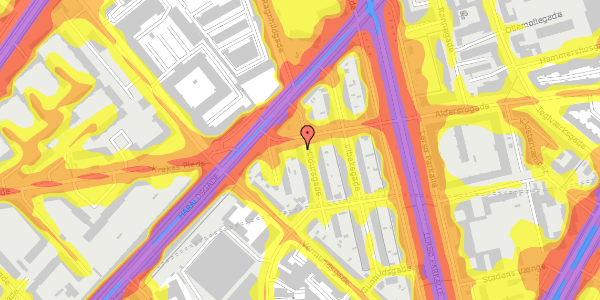 Trafikstøjkort på Hildursgade 6, 1. th, 2100 København Ø