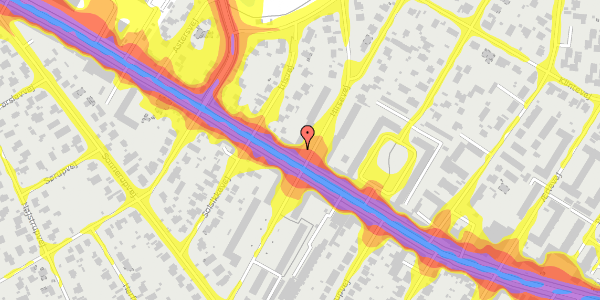 Trafikstøjkort på Hirsevej 1, 1. mf, 2700 Brønshøj