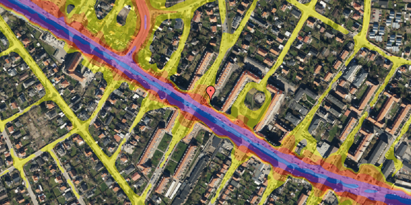 Trafikstøjkort på Hirsevej 2, 1. th, 2700 Brønshøj