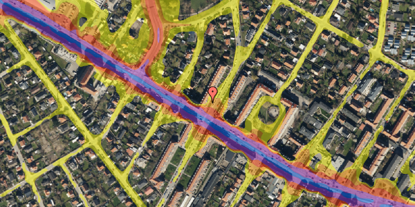 Trafikstøjkort på Hirsevej 3, 1. th, 2700 Brønshøj