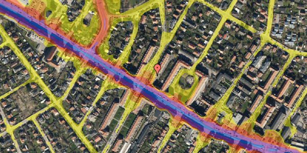 Trafikstøjkort på Hirsevej 6, 2. th, 2700 Brønshøj