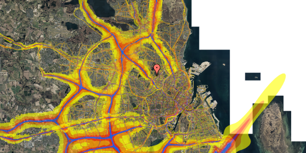 Trafikstøjkort på Hjortholms Allé 4, 1. th, 2400 København NV