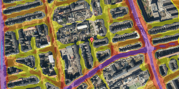 Trafikstøjkort på Hobrogade 17, 3. th, 2100 København Ø