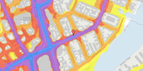 Trafikstøjkort på Holbergsgade 7C, st. , 1057 København K