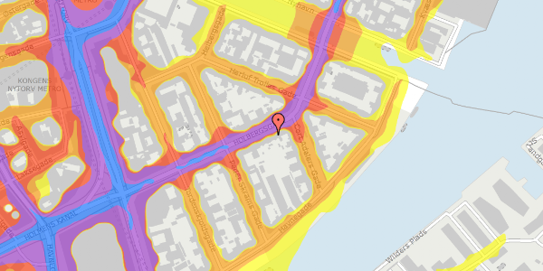 Trafikstøjkort på Holbergsgade 20, st. , 1057 København K