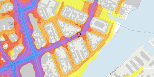 Trafikstøjkort på Holbergsgade 20, 3. tv, 1057 København K