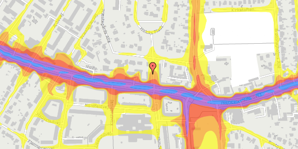 Trafikstøjkort på Holcks Plads 3, 1. tv, 2700 Brønshøj