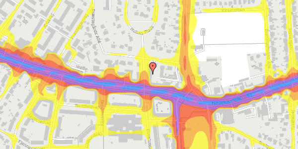 Trafikstøjkort på Holcks Plads 4, 3. th, 2700 Brønshøj