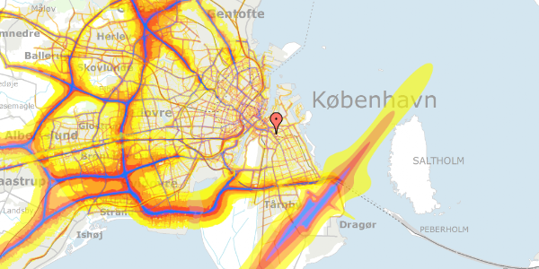 Trafikstøjkort på Hollænderdybet 22, st. th, 2300 København S