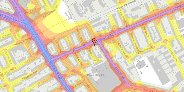 Trafikstøjkort på Holmbladsgade 18, 2. th, 2300 København S