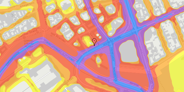 Trafikstøjkort på Holmens Kanal 22, 1. , 1060 København K