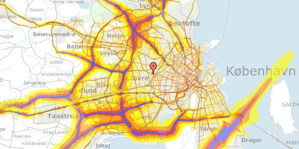 Trafikstøjkort på Holmestien 14, 2720 Vanløse