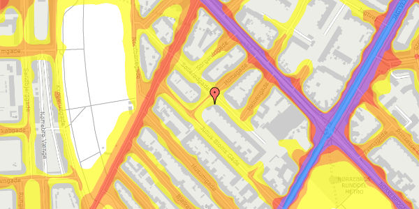 Trafikstøjkort på Holtegade 15, st. th, 2200 København N