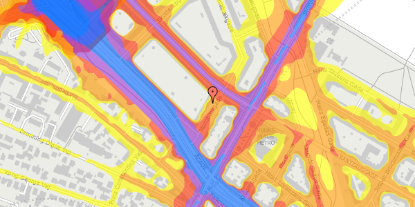 Trafikstøjkort på Hornbækgade 4, 1. th, 2200 København N