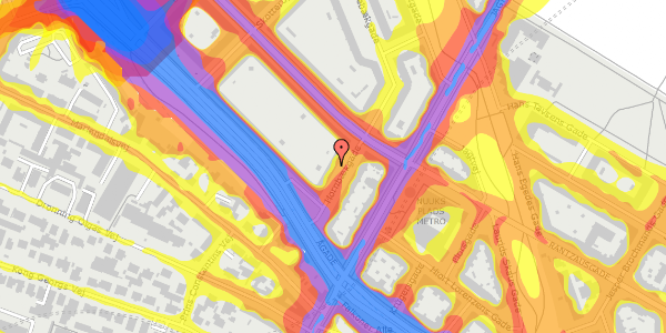 Trafikstøjkort på Hornbækgade 6, 1. tv, 2200 København N