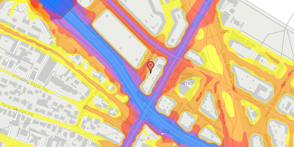 Trafikstøjkort på Hornbækgade 7, 1. th, 2200 København N