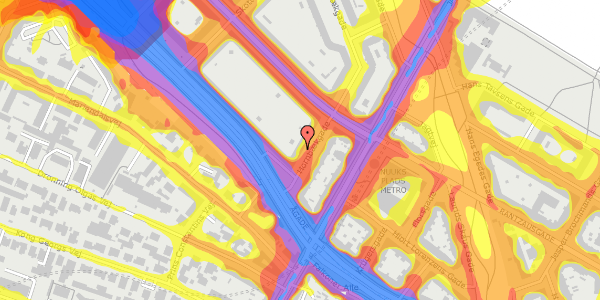 Trafikstøjkort på Hornbækgade 8, st. th, 2200 København N