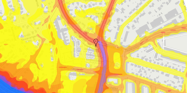 Trafikstøjkort på Horsebakken 1C, 2400 København NV