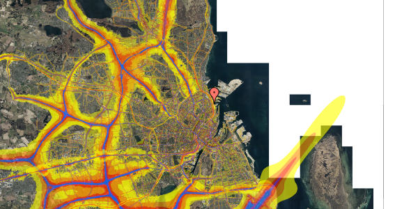 Trafikstøjkort på Horsensgade 6, st. tv, 2100 København Ø