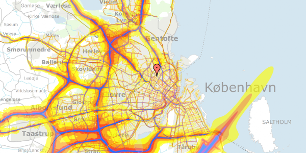 Trafikstøjkort på Hothers Plads 1, st. th, 2200 København N