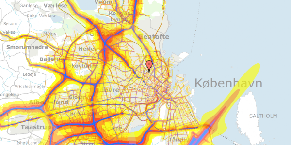 Trafikstøjkort på Hothers Plads 2, st. th, 2200 København N