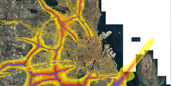 Trafikstøjkort på Hothers Plads 14, 1. tv, 2200 København N