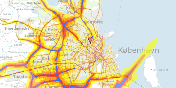 Trafikstøjkort på Hothers Plads 25, st. tv, 2200 København N