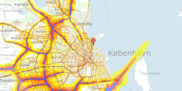 Trafikstøjkort på Hovgaardsgade 6, st. tv, 2100 København Ø