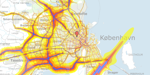 Trafikstøjkort på Humlebækgade 1, 3. tv, 2200 København N