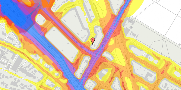 Trafikstøjkort på Humlebækgade 2, 2. th, 2200 København N