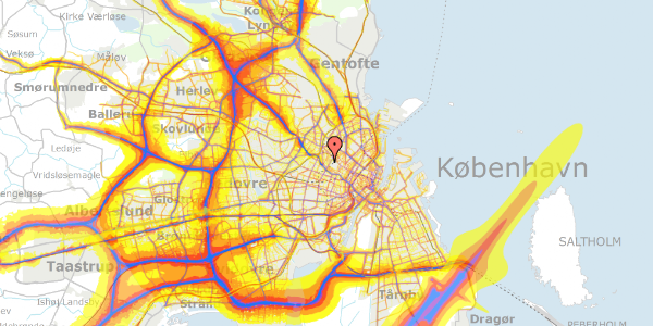 Trafikstøjkort på Humlebækgade 34B, 2. tv, 2200 København N