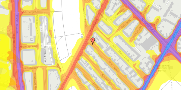 Trafikstøjkort på Husumgade 51, 1. tv, 2200 København N