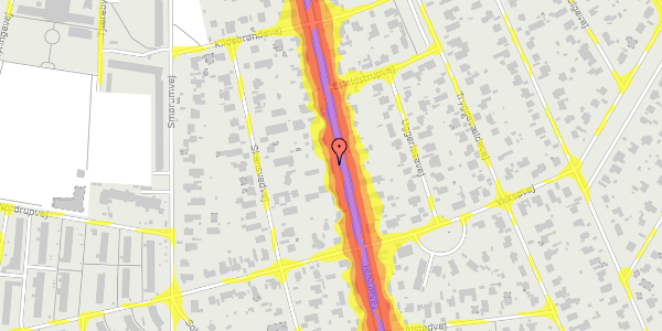 Trafikstøjkort på Husumvej 67, 2. th, 2700 Brønshøj