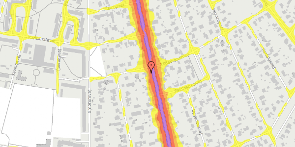 Trafikstøjkort på Husumvej 83, st. th, 2700 Brønshøj