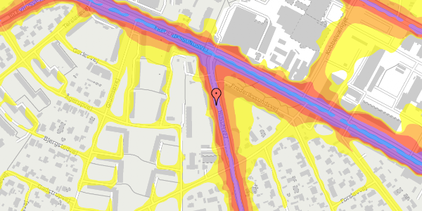 Trafikstøjkort på Husumvej 125, 1. tv, 2700 Brønshøj