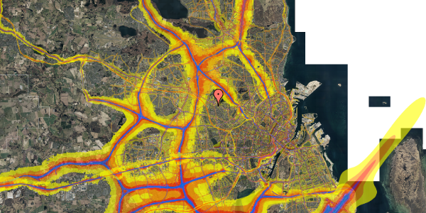 Trafikstøjkort på Husum Vænge 3, st. 6, 2700 Brønshøj