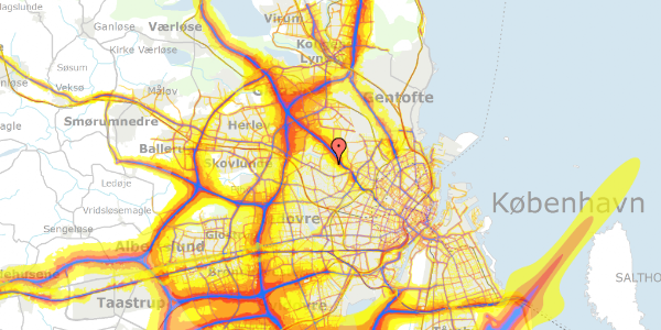 Trafikstøjkort på Hvedevej 41, 2700 Brønshøj