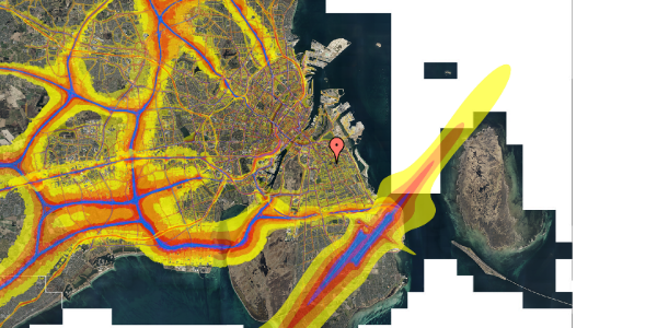 Trafikstøjkort på Hveensvej 25, 5. th, 2300 København S