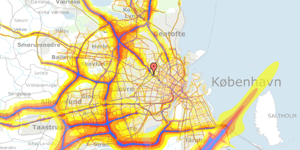 Trafikstøjkort på Hvidkildevej 32A, st. th, 2400 København NV