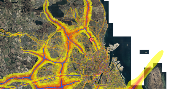 Trafikstøjkort på Hvidkløvervej 10, 2400 København NV