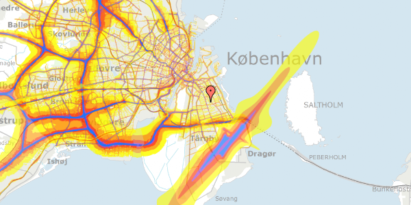 Trafikstøjkort på Hyacintgården 7, 1. 1, 2300 København S