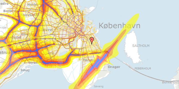 Trafikstøjkort på Hyacintgården 11, st. 2, 2300 København S