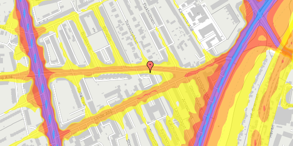 Trafikstøjkort på Hyltebjerg Allé 11, 1. th, 2720 Vanløse