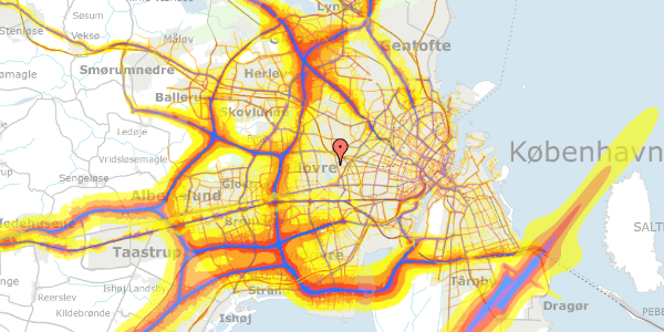 Trafikstøjkort på Hyltebjerg Allé 78B, st. th, 2720 Vanløse