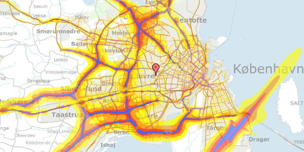 Trafikstøjkort på Hyltebjerg Allé 85, st. , 2720 Vanløse