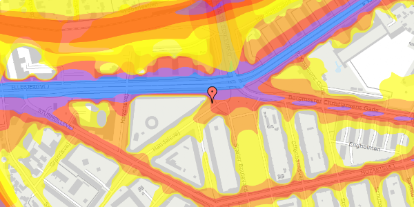 Trafikstøjkort på Händelsvej 2, st. th, 2450 København SV