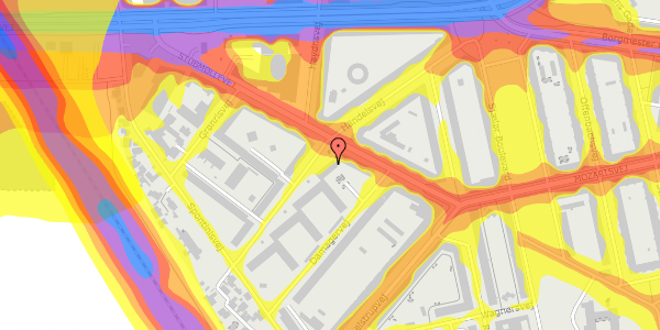 Trafikstøjkort på Händelsvej 27, st. tv, 2450 København SV