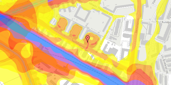 Trafikstøjkort på Høffdingsvej 51, 2. th, 2500 Valby