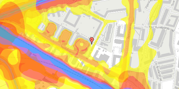 Trafikstøjkort på Høffdingsvej 67, 2. th, 2500 Valby