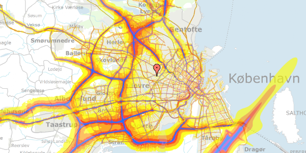 Trafikstøjkort på Høgholtvej 2, 3. th, 2720 Vanløse